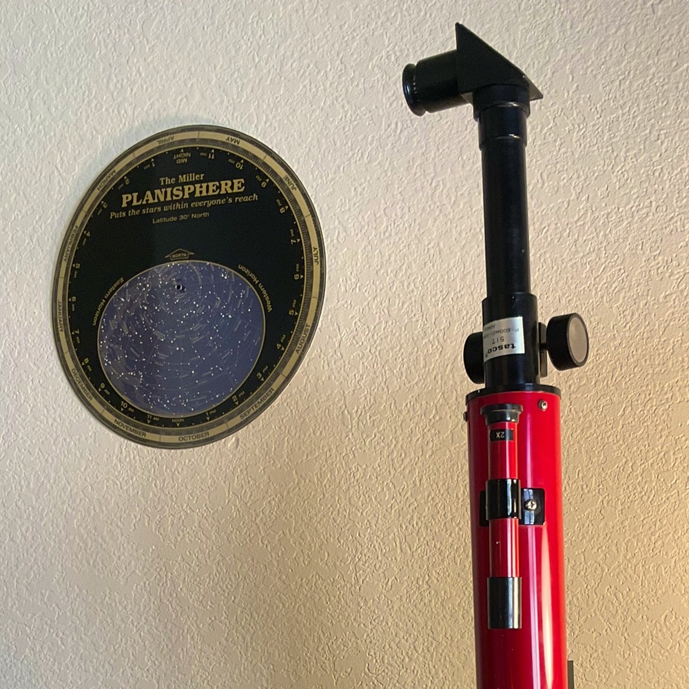 Stargazing Kit: The Miller Planisphere and Tasco Telescope 51T: 600 mmD — 50 mm